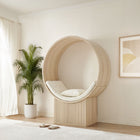 Modway - Aperture Alcôve ronde Chaise d’accent - Naturel-Socle cannelé