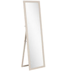 HOMCOM - Miroir rectangulaire corps entier - 21 po l x 64 po H - blanc-Matériau : PS, Verre trempé 