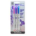 Zebra - Enlumineur Zebra Mildliner Mix - Assortiment cool - Paquet de 3-Idéal pour les notes d'étude, les surlignages colorés, la création de gribouillages, de lettrages et d'autres produits créatifs