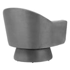 Modway - Astral Performance Velvet Tissu et bois Chaise pivotante - Gris-Assemblage minimal requis