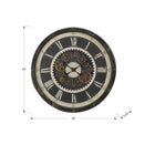 Monarch Specialties - Horloge - 30 po Rond - Mécanisme D'Engrenage - Surdimensionné Grand - Horloge Murale - Brun - Transitionnel-Fabriquée avec un cadre en plastique durable et une surface en verre, cette horloge ajoute une touche à la fois fonctionnelle et décorative à votre intérieur