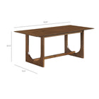 Modway - Ashcroft Table à manger rectangulaire - 69 po - Noyer-Sièges 6 à 8 personnes