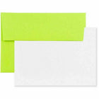 JAM Paper - Ensemble de papeterie - 25 cartes blanches et 25 enveloppes A6 - Brite Hue Ultra Lime Green - lot de 25-Couleur : Brite Hue Ultra Vert Citron