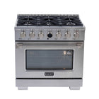 Kucht - 36 po Série KXP Cuisinière double énergie Propane - Acier inoxydable-Nouveau thermostat numérique à cadran Horus de Kucht