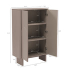 Manhattan Comfort - Ella 31,5 po Buffet Moderne d’Appoint - Mocha-Des bords lisses et arrondis ajoutent une touche moderne et améliorent la sécurité