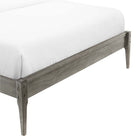 Modway - June Bois Cadre de lit à plateforme jumelée, Gris-Rubberwood Legs