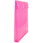 Jam Paper - Plastic Enveloppes avec fermeture VELCRO - 1" Extension - Lettre - 9 3/4" x 11 3/4" - Rose fuchsia - 12 Paquet (118V1FU)-Quantité : 12 enveloppes par paquet