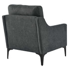 Modway - Corland Tissu rembourré Fauteuil - Charbon de bois-Expéditions dans une boîte pratique