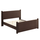 Modway - Rael Performance Velvet Lit de plateforme complet, Marron chocolat-Sellerie en velours Performance résistante aux taches
