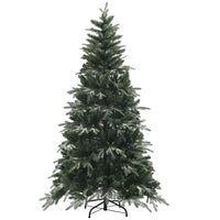HOMCOM - Arbre de Noël artificiel floqué de neige de 6 pi avec 850 branches-Les branches gelées avec des particules de neige imitent l'aspect givré de l'hiver 