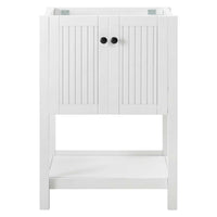 Modway - Steam Armoire de toilette de salle de bain (lavabo non inclus) - Blanc-Vanité de salle de bain moderne