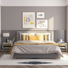 HOMCOM - Table de chevet avec tiroir et étagère - blanc - lot de 2-Espace supérieur pour exposer des photos et des décorations 