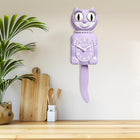 Kit-Cat Klock - Horloge murale vintage coccinelle avec perles - Lilas pastel-Mouvement à quartz fonctionnant sur piles offrant un chronométrage fiable et précis pour une utilisation quotidienne