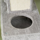PawHut - Grand arbre à chat 81 po avec poteaux à griffer, condos, lits - gris clair-Les matériaux en sisal protègent les meubles en redirigeant les griffades 