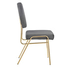 Modway - Craft Performance Velvet Fauteuil d’appoint de salle à manger - Gris or-Capacité de poids de la chaise : 330 lb.