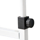 HOMCOM - Bureau debout mobile - 31 po L x 15,75 po l x 32,25 po H - blanc-Déplacement facile grâce à quatre roulettes pivotantes et des freins permettent de maintenir cette table de canapé en place 