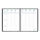 Blueline - 2027 agenda hebdomadaire/mensuel Timanager 13 mois 7 jours Blueline – 11 po x 8 1/2 po – noir-Reliure spirale double avec jaquette de vinyle souple Castillan noir