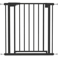 PawHut - Barrière pour bébé 30 po-32 po, barrière pour animaux avec fermeture automatique - noir-Barrière pour animaux certifiée, convient aux ouvertures de 29,9 po à 32,3 po (76-82 cm) avec une hauteur de 29,9 po (76 cm), protège les bébés et les animaux domestiques à la maison 