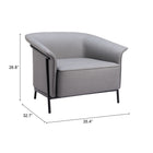 Zuo - Burry Fauteuil d’appoint - Gris ardoise-6