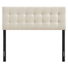 Modway - Emily Tissu tapis Tête de lit King Size, Écru-Tête de lit King Size