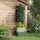 Outsunny - jardinière surélevée - 24 po L x 24 po l x 11,8 po H - vert-Plate-bande surélevée pour empêcher les mauvaises herbes et éviter l'inondation 