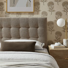 Modway - Lily Rembourré Tête de lit taille jumelle, Taupe-Rembourrage en mousse dense