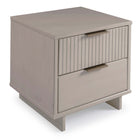 Manhattan Comfort - Table de nuit moderne Granville 18,11" à 2 tiroirs - gris clair-Assemblage à domicile requis Tout le matériel inclus