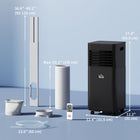 HOMCOM - Climatiseur silencieux 10 000 BTU avec télécommande - noir-Mode veille et minuterie 24 heures pour un repos paisible 