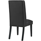 Modway - Baron Vinyle Chaise à manger Ensemble de 2 - Noir-Capsules de pied non marquées