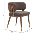 Zuo - Brew Chaise de salle à manger - Brun/Noyer-6