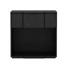 Manhattan Comfort - Table de nuit Clive 22" style mi-siècle moderne à 1 tiroir - Noir-Table de nuit aux lignes épurées fabriquée en bois manufacturé avec des accents métalliques pour un look de chambre moderne et raffiné