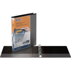 Reliure de présentation Davis Group à anneaux ronds et insertion rapide, 1 po, noire-11,5 po H x 10,25 po L (format lettre)