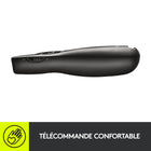 Logitech Wireless Presenter R400-Le pointeur laser rouge est visible sur la plupart des fonds