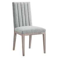 Modway - Maisonette Tissu vintage français à touffes Tissu Fauteuil d’appoint de salle à manger - Gris clair-Fauteuil d’accompagnement à touffes