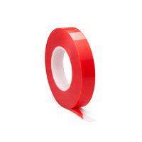 Futech - Ruban adhésif double face PET - 20 mm de large x 50 m de long - Transparent-Adhésion double face forte et fiable pour fixer, assembler et maintenir différents matériaux sans fixation visible.