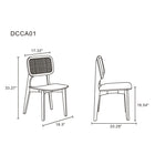 Manhattan Comfort - Versailles 18,5 po Chaise de salle à manger style industriel chic - Naturel - Lot de 2-Cadre en frêne massif américain avec des textures de grain naturelles