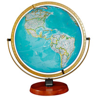 Replogle - National Gegraphic Globe terrestre de bureau illuminéNicollet 16 po bleu océan - Anglais-Fabriqué aux États-Unis
