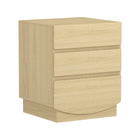 Manhattan Comfort - Ardea 20" Table de nuit contemporaine à 3 tiroirs - Chêne naturel-Assemblage facile avec le matériel et les instructions inclus