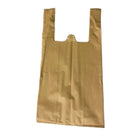 Wamaco - Réutilisable lavable moyen sac à t-shirt - 10 po x 6 po x 20 po - kraft - paquet de 100-Durable - Le tissu de ces sacs pour t-shirts peut être utilisé et réutilisé. Ils sont solides, lavables et ne s'abîment pas s'ils sont mouillés
