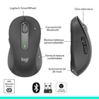 Logitech Signature M650L Souris Sans Fil - Graphite-Pile d'une durée de 24 Mois: La souris multi appareils fonctionne pendant 2 ans avec seulement une pile AA qui est fournie à votre achat