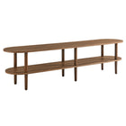 Modway - Torus Ovale Bois Meuble TV, Noyer-Table TV ovale