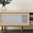 Modway - Kurtis 60 po Meuble TV, Chêne-Trous de gestion des câbles