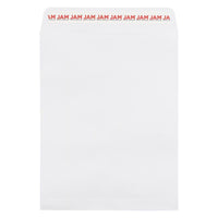 Jam Paper - Enveloppes commerciales à ouverture par le haut avec fermeture adhésive, 8 3/4 po H x 11 3/4 po l, Blanches, Paquet de 50-Couleur : Blanc