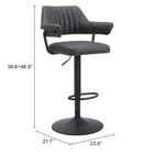 Zuo - Erret Tabouret de bar - Gris-Garantie limitée de 3 ans
