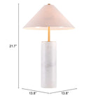 Zuo - Ciara Lampe de table - Beige/Blanc-7