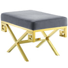 Modway - Rove Velours Performance Velvet Banc - Gris or-Établi de chambre ou de salon moderne