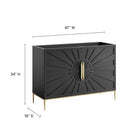 Modway - Awaken 48" Armoire de lavabo de salle de bain compatible double ou simple (non inclus) - Noir-8