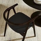 Modway - Henry Cuir et bois véganes Chaise à manger - Noir-Épingles de plancher non marquées