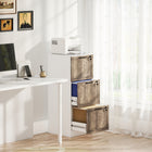 HOMCOM - Classeur à 3 tiroirs pour documents avec serrure - blanc-Design vertical compact qui économise de l'espace au sol dans tout bureau à domicile 

