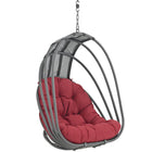 Modway - Whisk Terrasse extérieure Chaise à balançoire sans support - Rouge-Pare-soleil Textilene PVC/Polyester